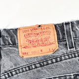 Vintage 1995 Levi's 551 Black Denim USA Made Cutoff Shorts