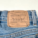 Vintage 80's Levi's 10912 Orange Tab Cutoff Capri Denim Shorts