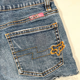 Vintage Y2K Fox Racing Denim Cutoff Shorts Low Rise Jean Shorts