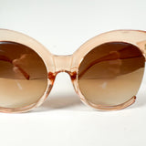 Vintage Y2K Oversized Peach Translucent UV400 Gradient Sunglasses