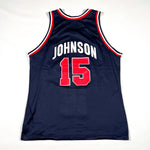 Vintage 90's USA Basketball Larry Johnson #15 Champion Jersey