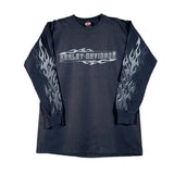 Modern 2005 Harley Davidson Long Sleeve Flames Wisconsin T-Shirt