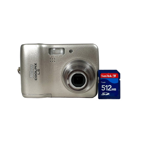 Modern 2006 Nikon Coolpix L6 6.0 MP Digital Camera