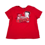 Modern 2007 Betty Boop "Hello Boys" Red Graphic T-Shirt