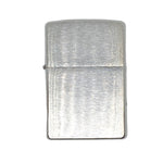 Silver Zippo lighter on a textured white background