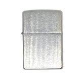Silver Zippo lighter on a textured white background