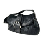 Modern 2010 Coach Black Leather Pleated Shoulder Bag Purse