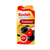 Kodak FunSaver single-use camera packaging on a white background