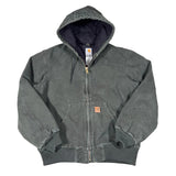 Green jacket with a brand logo on a white background