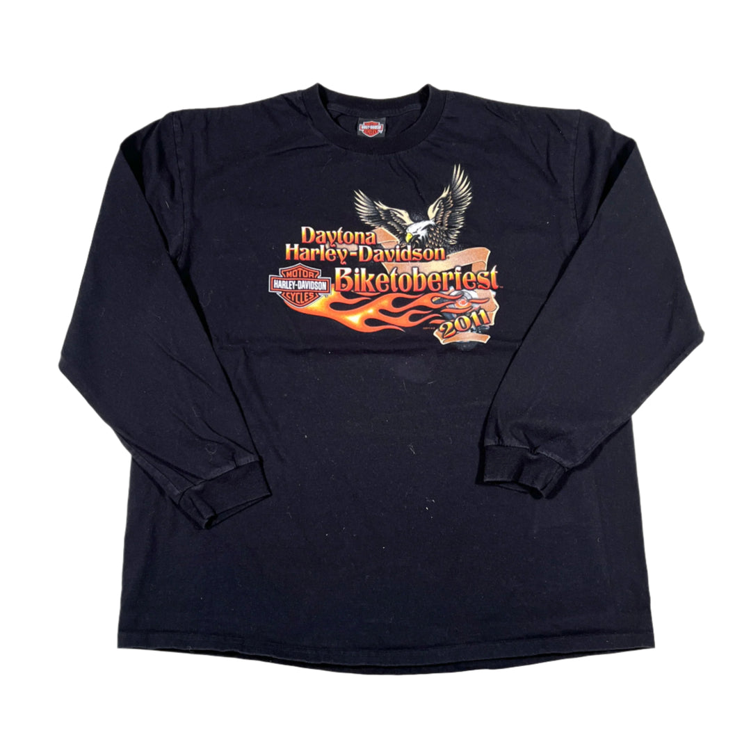 バイクウェア・装備 Harley-Davidson vintage Tshirt80s USA Vintage 1980's Harley-Davidson Motorcycles With Eagle T