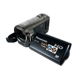 Panasonic HD video camera on a white background