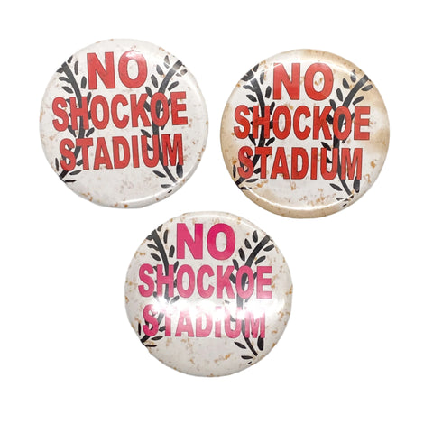 Modern 2013 "No Shockoe Stadium" Richmond Protest Button