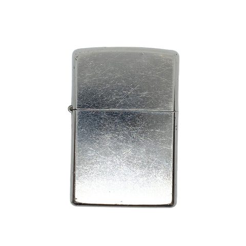 Silver Zippo lighter on a white background