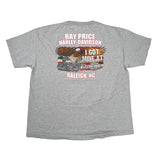 Gray t-shirt with Harley-Davidson graphic on a white background