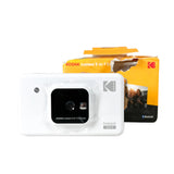 Kodak instant 2-in-1 camera on a white background with Kodak packaging.