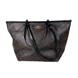 Modern Y2K Coach City F58292 Brown Signature C Zip Tote