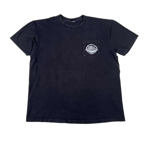 Modern Y2K Harley Davidson Alamo City Texas Pocket T-Shirt