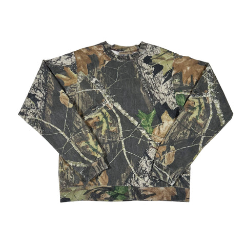 Camouflage-patterned fabric on a white background