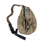 Modern Y2K KAVU Soft Canvas Olive Green Rope Sling Bag 