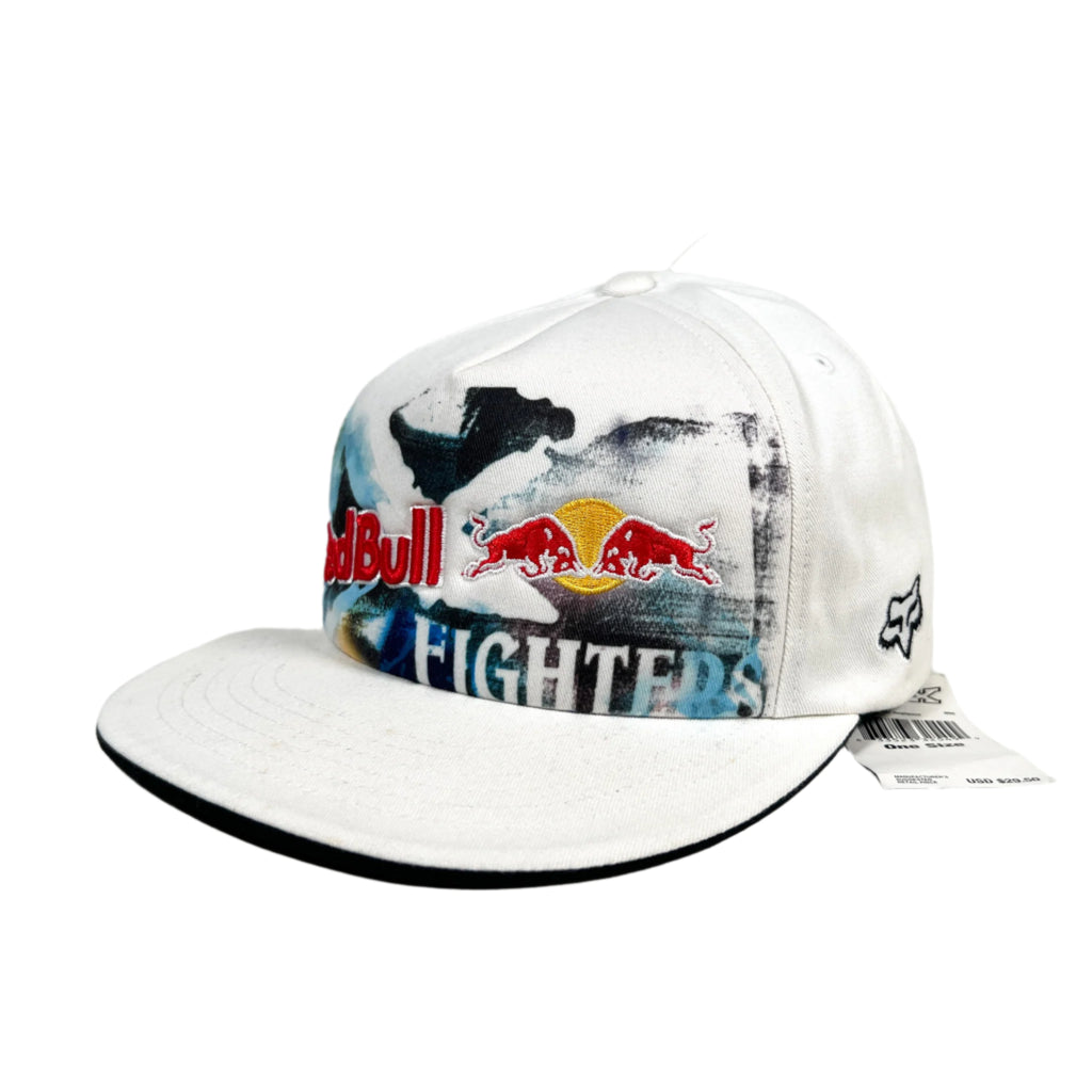 Modern Y2K Red Bull X-Fighters White Fox Racing Snapback Hat