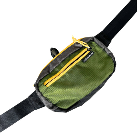 Modern Y2K Subaru Outdoor Gear Green and Yellow Fanny Pack