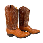 Modern Y2K Tony Lama Ostrich Western Cowboy Boots