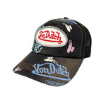 Modern Y2K Von Dutch All Over Print Trucker Hat