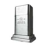 A vintage silver metal lighter with a brushed finish, featuring the engraved logo and text 'SINCE F&K 1881 FROEHLING & ROBERTSON, INC.' on the front, set against a neutral gray background.