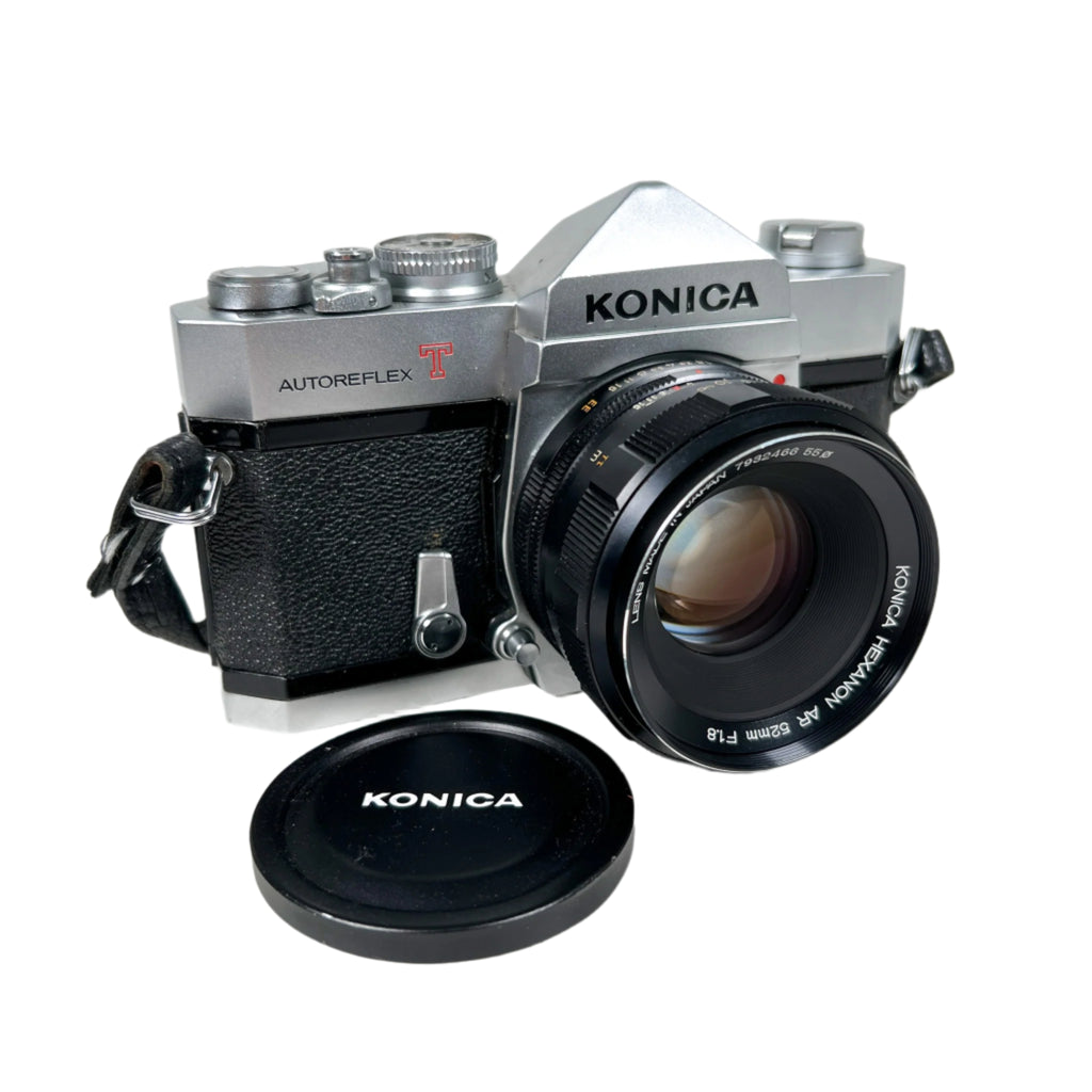 Vintage 1968 Konica Autoreflex T SLR with Hexanon AR 52mm f1.8