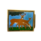 Vintage 1983 NAP Deer Enamel Belt Buckle