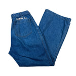 Vintage 1984 USN Utility Denim Embroidered "CARTER" Work Pants