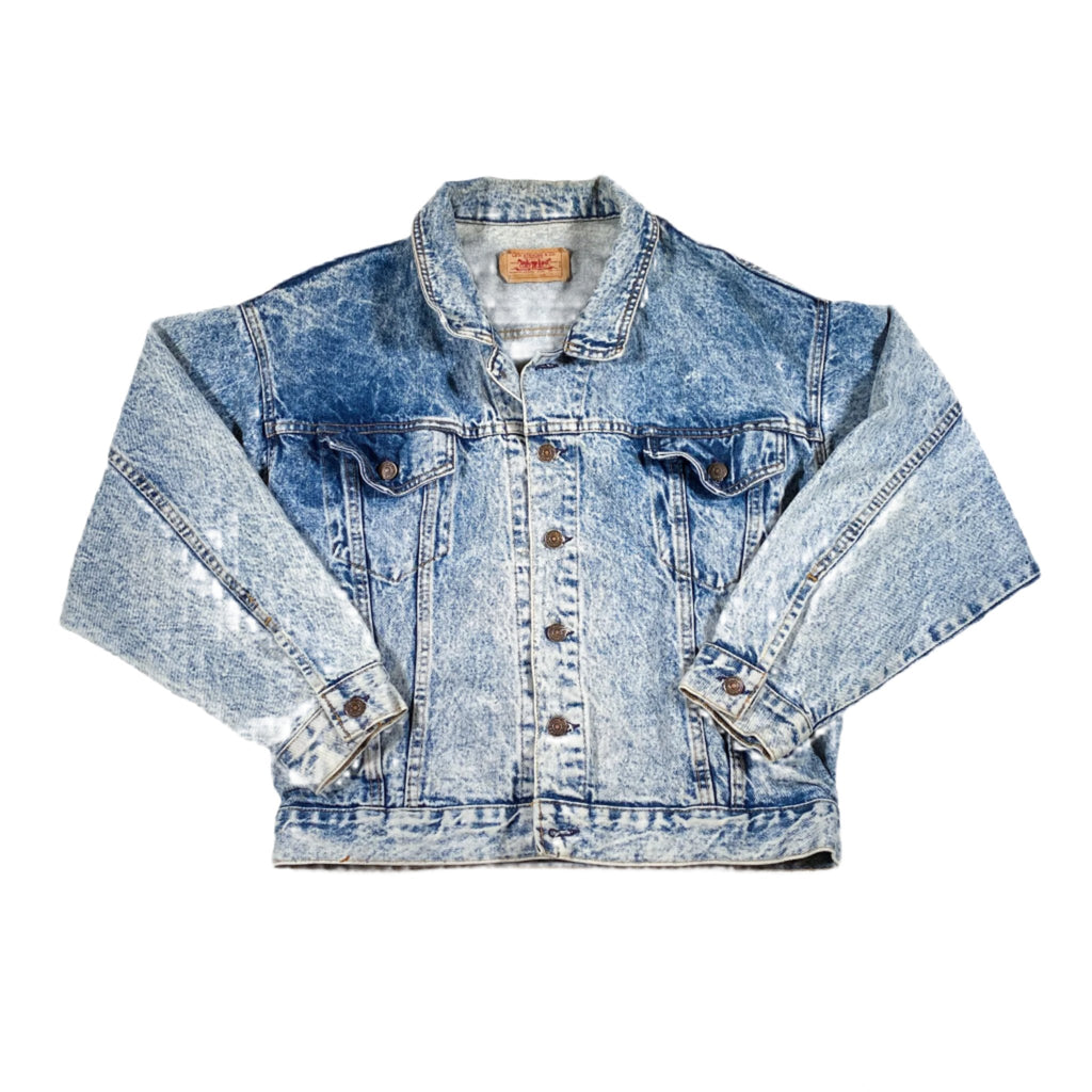 Vintage 1985 Levi s 75068 0219 Acid Wash Blue Jean Jacket