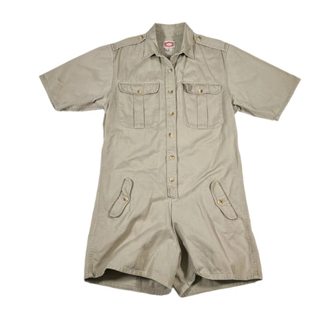 Vintage 1987 Banana Republic Safari Khaki Bush Jumpsuit