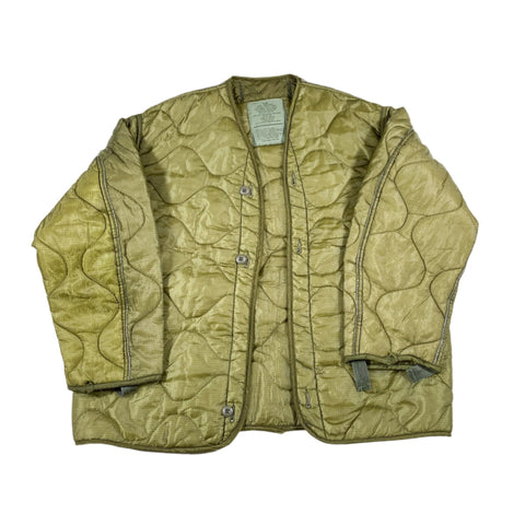 Vintage 1987 Military Field Coat Quilted Liner