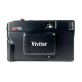 A vintage black Vivitar EF35 SLR camera shown from the back, featuring the white Vivitar logo and red EF35 text on a light gray background.