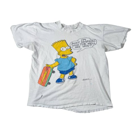 Vintage 1989 Bart Simpson “Who the Hell Are You?” T-Shirt