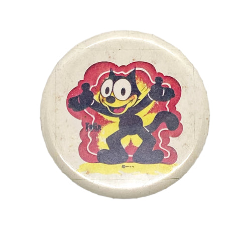 Vintage 1989 Felix the Cat Burst Graphic Pinback Button