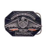 Harley Davidson belt buckle on a white background