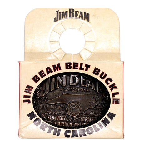 Jim Beam belt buckle packaging on a white background