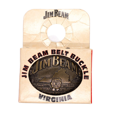 Jim Beam belt buckle packaging on a white background