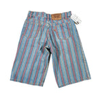 Vintage 1993 Levi's 560 Orange Tab Striped Denim Shorts