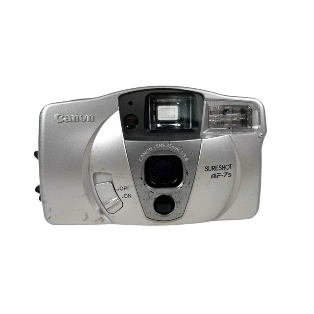 Canon AF-7S シルバー コンパクトフィルムカメラ Vintage 1994 Canon Sure Shot AF-7s 35mm Film Camera – CobbleStore