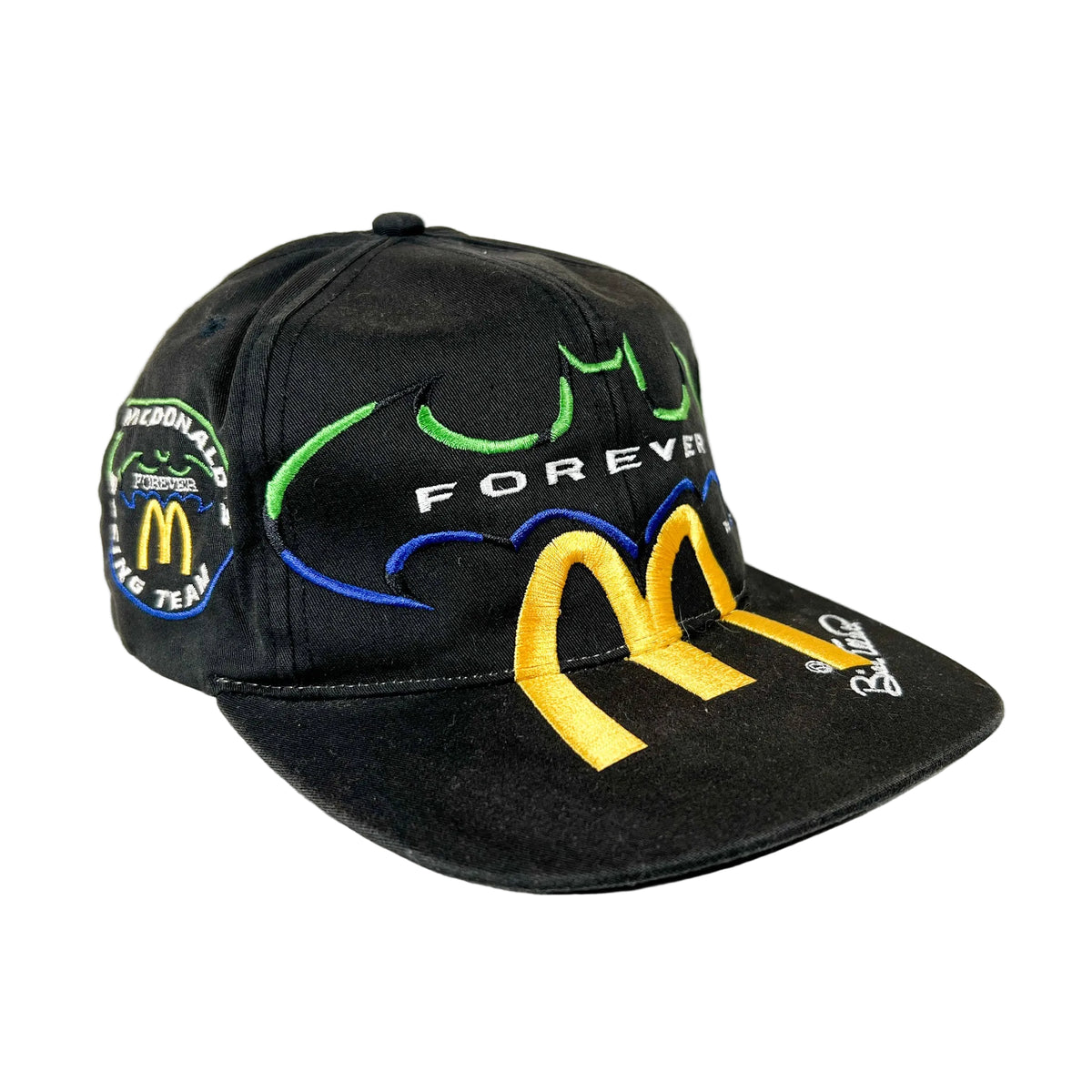 Vintage 1995 Bill Elliott McDonald's Batman Forever NASCAR Snapback Ha ...