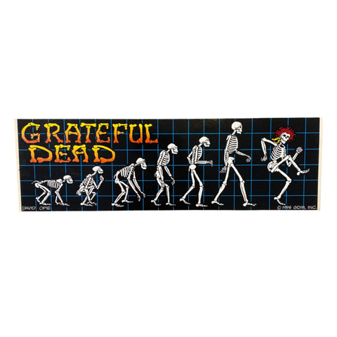 Vintage 1995 Grateful Dead “Evolution Skeleton” Bumper Sticker