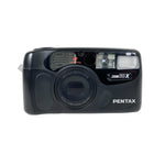 Black Pentax camera on a white background
