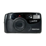 Black Pentax camera on a white background