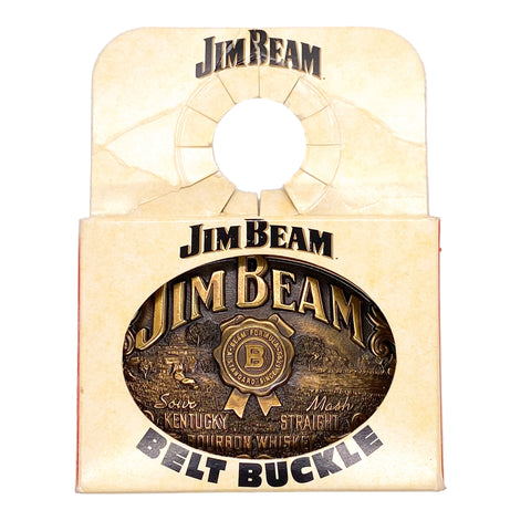 Jim Beam belt buckle packaging on a white background