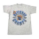 A heather gray short-sleeve t-shirt featuring a vintage-style graphic print on the front. The graphic reads 'National Champs' in blue and white, with '1993' and a blue 'UK' logo in the center, surrounded by a map outline and small orange and green details.