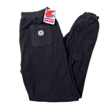 Vintage 1997 Compass Black Fleece Drawstring Sweatpants