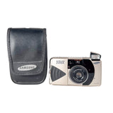 Samsung camera with a case on a white background